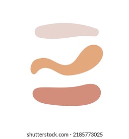 Organische Formen Handgezeichneter brauner Farbbanner. Für Social Media-Post, Web, Werbebanner, Werbung und Branding. Vektorgrafik, flaches Design