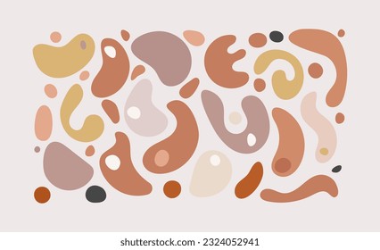 organic shapes isolated vector set 