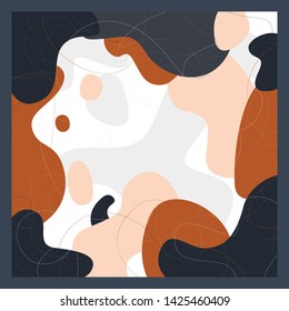 Organic Shapes Pattern | Square Scarf Textile Design