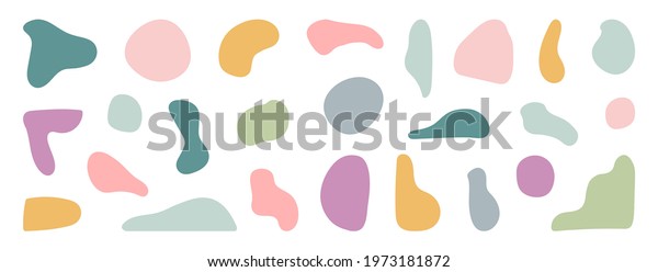 Organic Shapes Set Irregular Blob Random Stock Vector Royalty Free Shutterstock