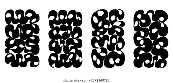 organic shapes vector. abstract blob patterns. 