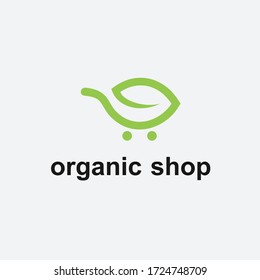 Organic shopping logo / leaf logo
