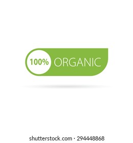 organic sign green art vector