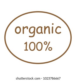 Organic sign icon vector illustration on white background