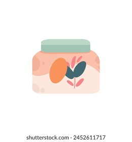 Organic skin care cosmetic. Beauty cream natural scrub and eco shampoo, make up product in colorful packing. Vector jar for face moisturizing isolated. Body lotion, oil on white background. Body