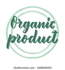 Organic skin care phrase concept banner. Natural cosmetic slogan for presentation or website. Isolated lettering typography product ide. Vector illustration