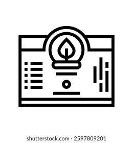 organic skincare label sustainable beauty line icon vector. organic skincare label sustainable beauty sign. isolated contour symbol black illustration