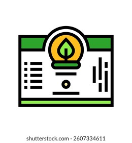 organic skincare label sustainable beauty color icon vector. organic skincare label sustainable beauty sign. isolated symbol illustration