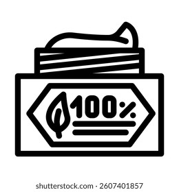 organic skincare label sustainable beauty line icon vector. organic skincare label sustainable beauty sign. isolated contour symbol black illustration