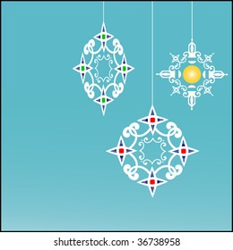 organic snowflake baubles