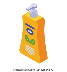 Organic soap detergent icon isometric vector. Beauty toiletries liquid. Chemical industrial production