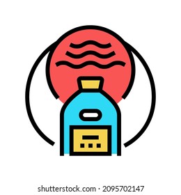 vector de icono de color de disolvente orgánico. signo de disolvente orgánico. ilustración de símbolo aislado