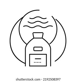 Symbol für organische Lösemittellinie, Vektorgrafik. organisches Lösungsmittelzeichen isoliertes Kontursymbol