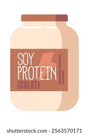 Organic soy protein in bottle