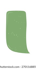 Organische Sprechblase mit farbiger Textur bildet ein einzigartiges Rechteck in sanft grüner Farbe. Handgezeichnetes Icon erzeugt einen Grobeffekt für Botschaft und Gespräch und macht so moderne Kommunikationselemente.
