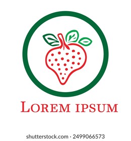 organic  strawberry farm logo design, agriculture logo, organic farming and vector file,