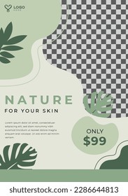 Organic Style Poster Template suitable for Skincare Brand