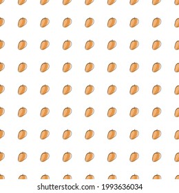 Organic summer food seamless pattern with tasty contour apricot print. White background. Healthy print. Designed for fabric design, textile print, wrapping, cover. Vector illustration.