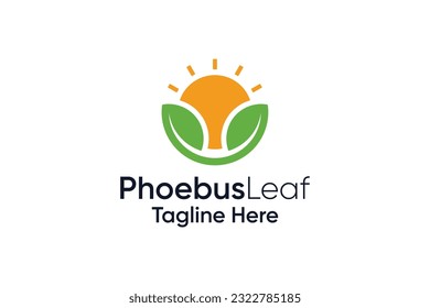 Organic sun nature leaf farm logo