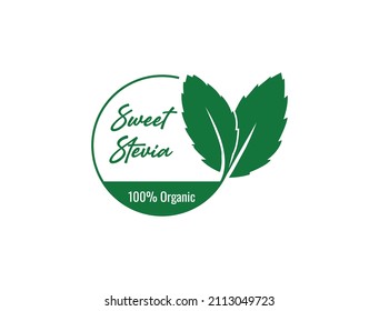 Organic Sweet Stevia Icon Vector Illustration 