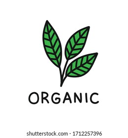 organic symbol doodle icon, vector illustration