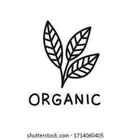 organic symbol doodle icon, vector illustration