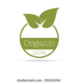 organic symbol vector illustration in green color