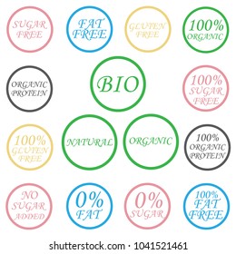 Organic symbols. Vector set