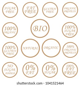 Organic symbols. Vector set