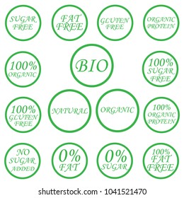 Organic symbols. Vector set