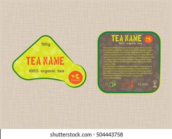 Organic Tea Label Front and Back