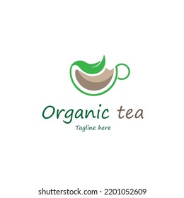 organic tea logo design drink