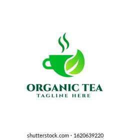 Tea Cup Logo Concept Design Green Stock Vector (Royalty Free) 735642043 ...