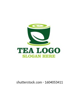 Organic Tea Logo Template. Tea logo with cup