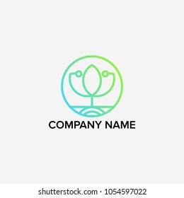 Organic technology logo design