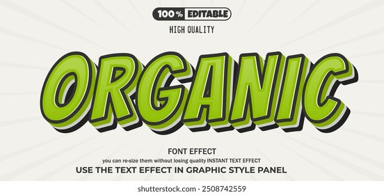 Organic text effect. Editable text effect.