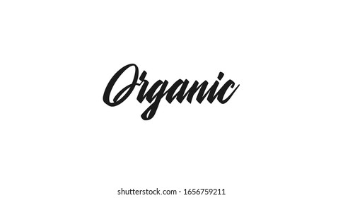 Organic text, hand drawn style lettering. Healthy food and restaurant label.