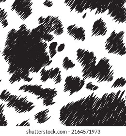 Organic textures Vector Pattern. Animal Abstract Texture. Cow Skin Print. Animal Camouflage Background. African Rapport Pattern. Sketch Camouflage Design. Spot Tile. Black and White