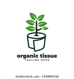 Organic Tissue Logo Vector Icon Illustration