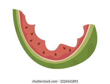 Organic trash flat icon Watermelon compost Rotten food