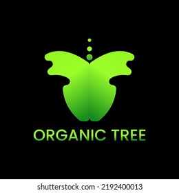 Organic Tree Logo Design Vector Template.