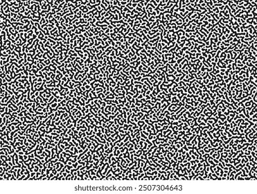 Organic turing background. Monochrome pattern for cover, banner or poster. Diffusion natural texture with different random shapes. Vector illustration.