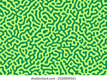 Organic turing background. Monochrome pattern for cover, banner or poster. Diffusion natural texture with different random shapes. Vector illustration.