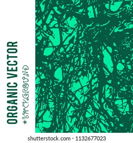 Organic vector background with nature foliage textures and dark grunge items for creation of design banners, music cover, wallpapers ,flyers, web sites with grunge industrial ideas.