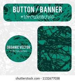 Organic vector background with nature foliage textures and dark grunge items for creation of design banners, music cover, wallpapers ,flyers, web sites with grunge industrial ideas.