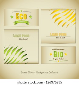 Organic Vector Banner Background Collection