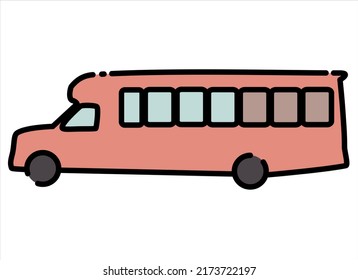 organic vector cartoon bus shape