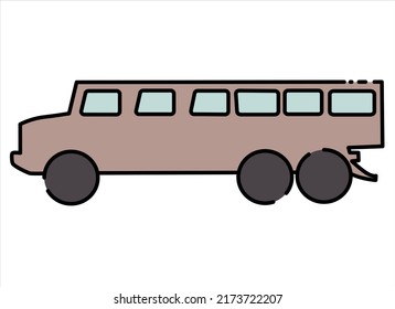 organic vector cartoon bus shape