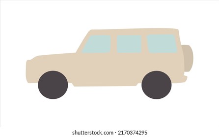 forma de coche de dibujos animados de vectores orgánicos