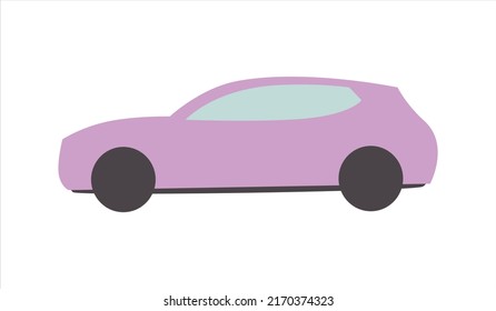 forma de coche de dibujos animados de vectores orgánicos